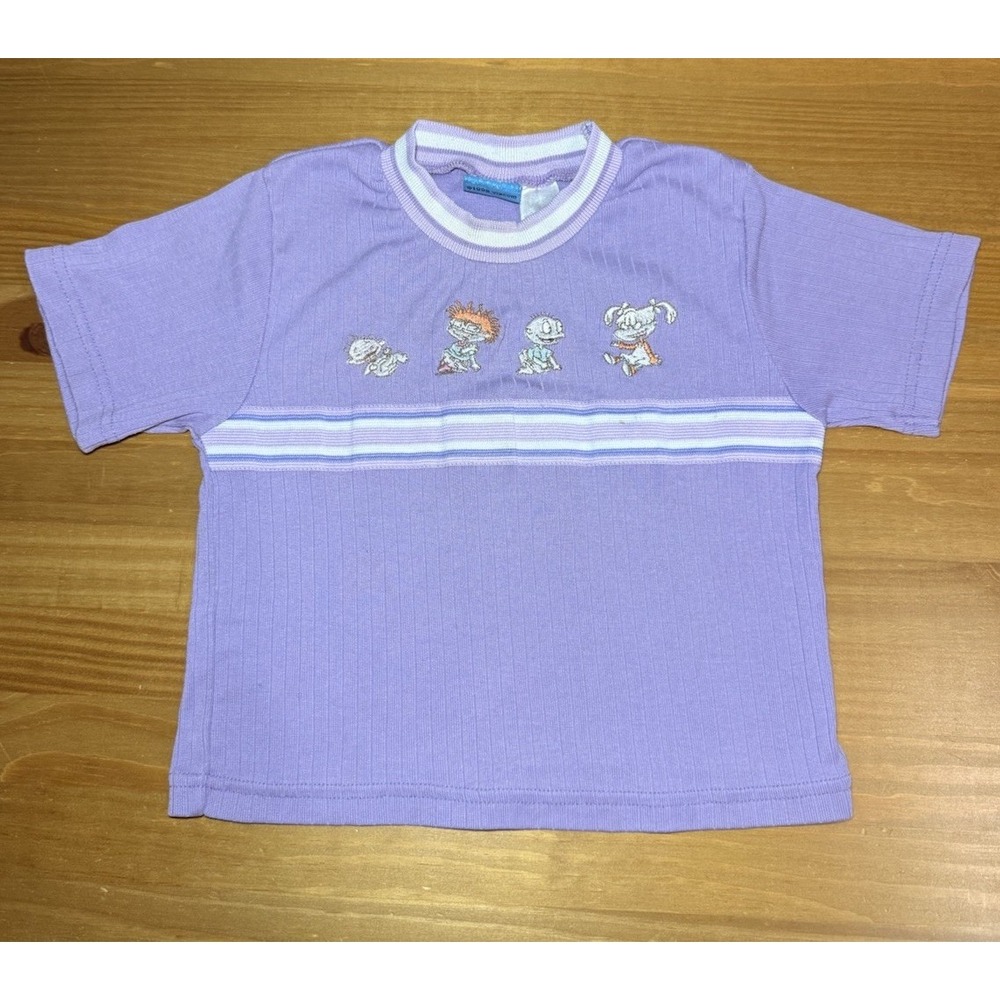 Vintage 90s 1998 Nickelodeon Rugrats Embroidered Characters Tee T‎ Shirt 4/5